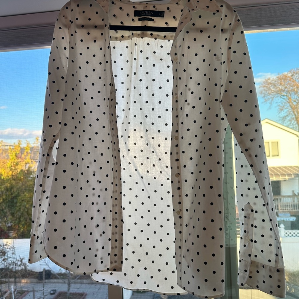 Lauren Ralph Lauren Black Polka Dot Women's Jacket